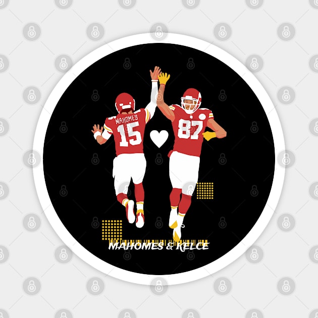 Mahomes & kelce teammate - black Magnet by Mic jr